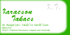karacson takacs business card